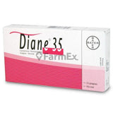 Diane 35 x 21 grageas susc-1 de 2 meses