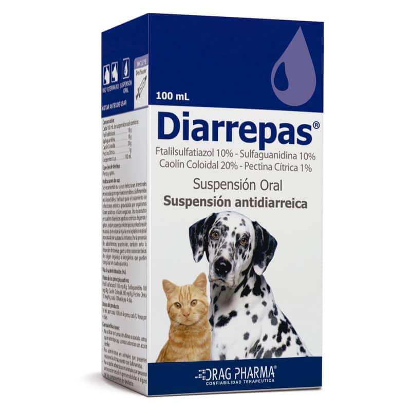 Diarrepas Suspensión Oral 100 mL para Perros y Gatos Drag Pharma 