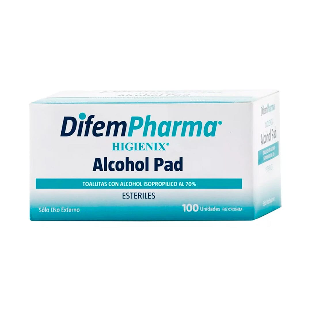 Difempharma "Alcohol Pad" Toallitas Esteriles x 100 unidades.
