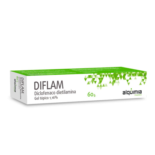 Diflam Dietilamina gel tópico 1,16% x 60 gramos (SCL) Laboratorio SCL 