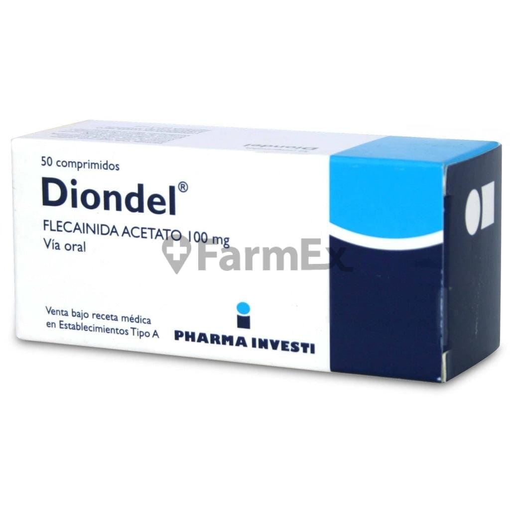 Diondel Flecainida 100 mg x 50 comprimidos Farmex-Fonasa-Persistente 