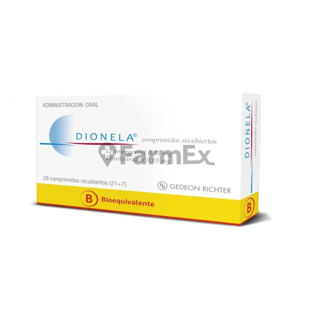 Dionela Levonorgestrel 0,15 mg 28 comprimidos.