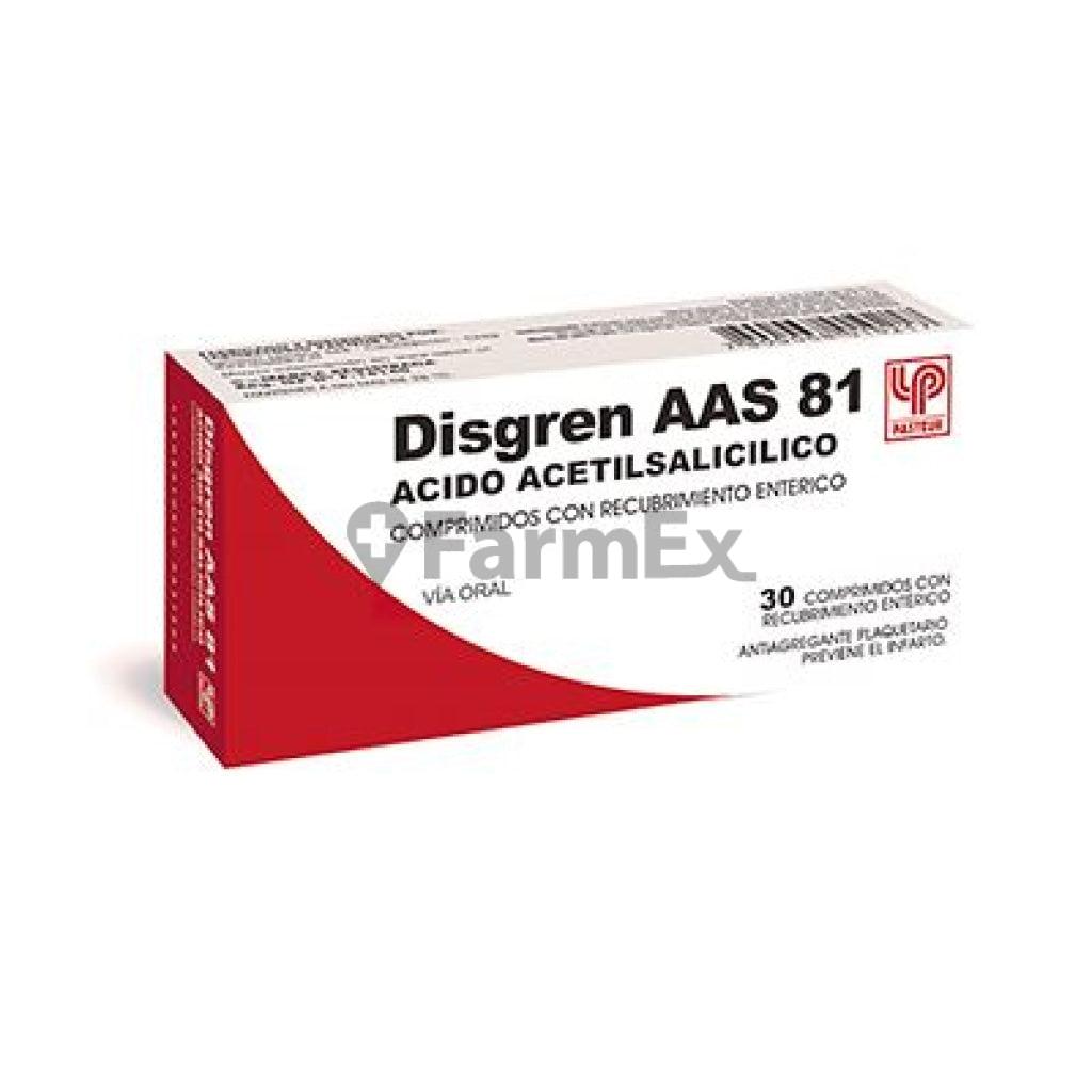 Disgren AAS 81 x 30 comprimidos.