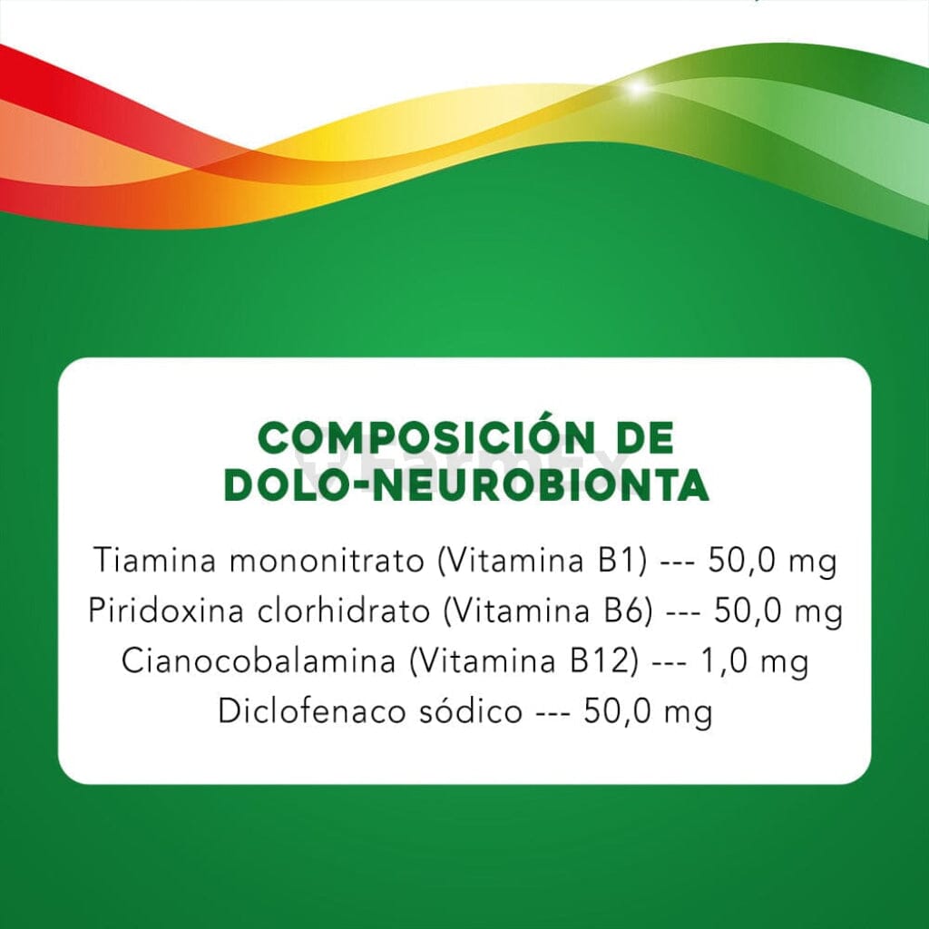 Dolo Neurobionta x 10 comprimidos Farmex-Pluxee-Persistente 