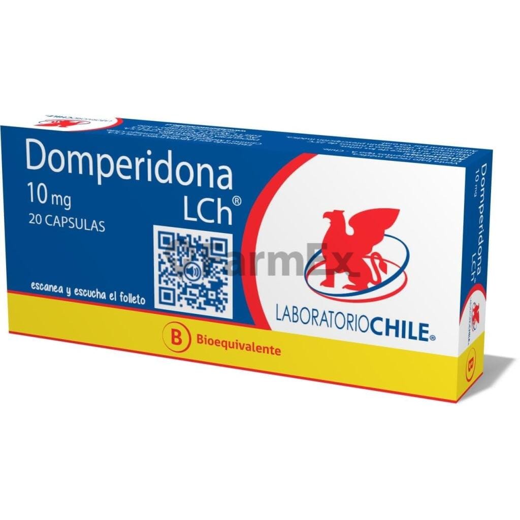 Domperidona 10 mg x 20 cápsulas Farmex-Fonasa-Persistente 