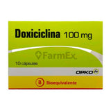 Doxiciclina 100 mg x 10 cápsulas susc-1 de 2 meses