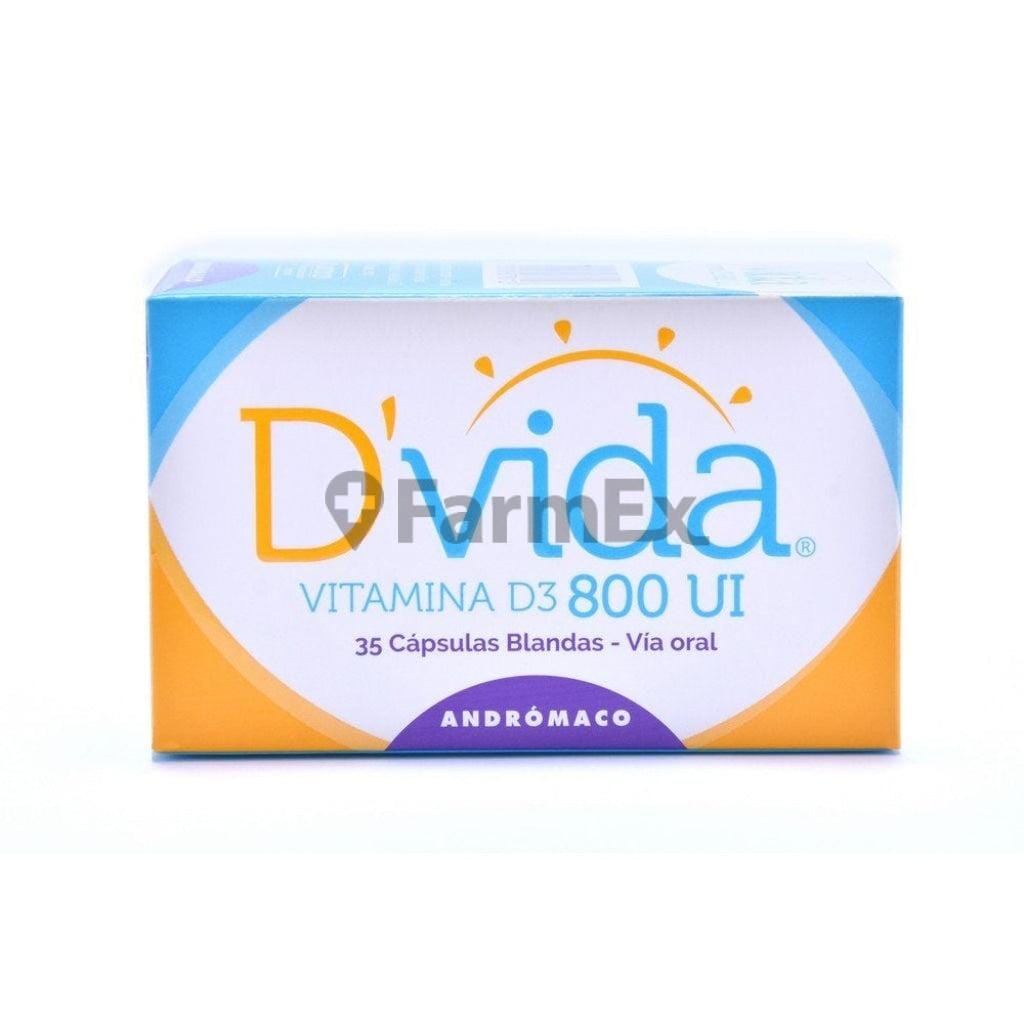 DVida 800 UI X 35 cápsulas Farmex-Pluxee-Persistente 