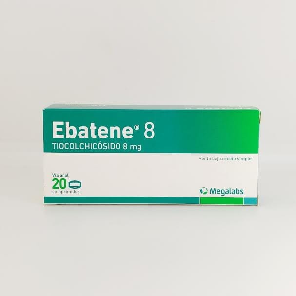 Ebatene 8mg 20 Comprimidos. Farmex-Fonasa 