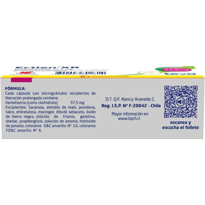 Ectien 37,5 XR x 30 comprimidos susc-1 de 3 meses Farmex-Suscripciones-Persistente 