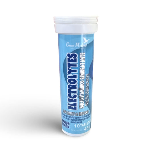 Electrolytes sabor Limón x 10 Tabletas Efervecentes GREEN MEDICAL 