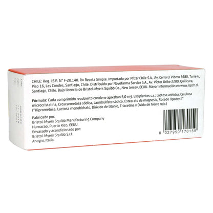 Eliquis 5 mg x 60 comprimidos AXON PHARMA 