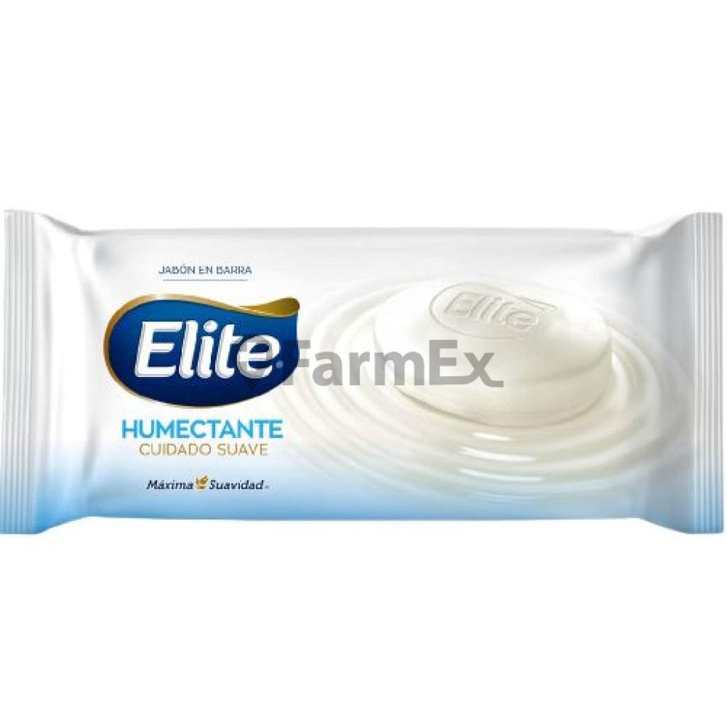 Elite Jabón en barra "Humectante cuidado suave" 90 g x 3 unidades.