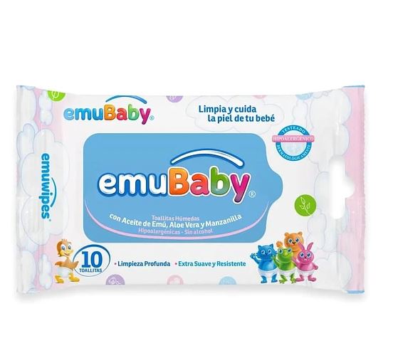 Emubaby Toallitas Húmedas Premium x 10 Un EMUCHILE 