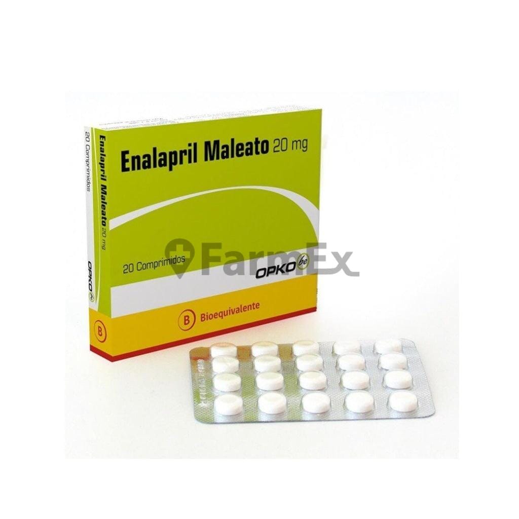 Enalapril 20 mg x 20 comprimidos susc-1 de 6 meses Farmex-Suscripciones-Persistente 