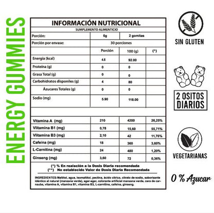 Energy Gummies x 60 gomitas Perfect Bear 