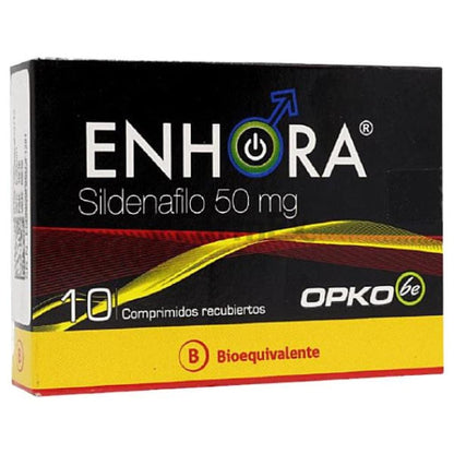 Enhora 50 mg x 10 comprimidos "Ley Cenabast" Farmex-VidaTres-Persistente 