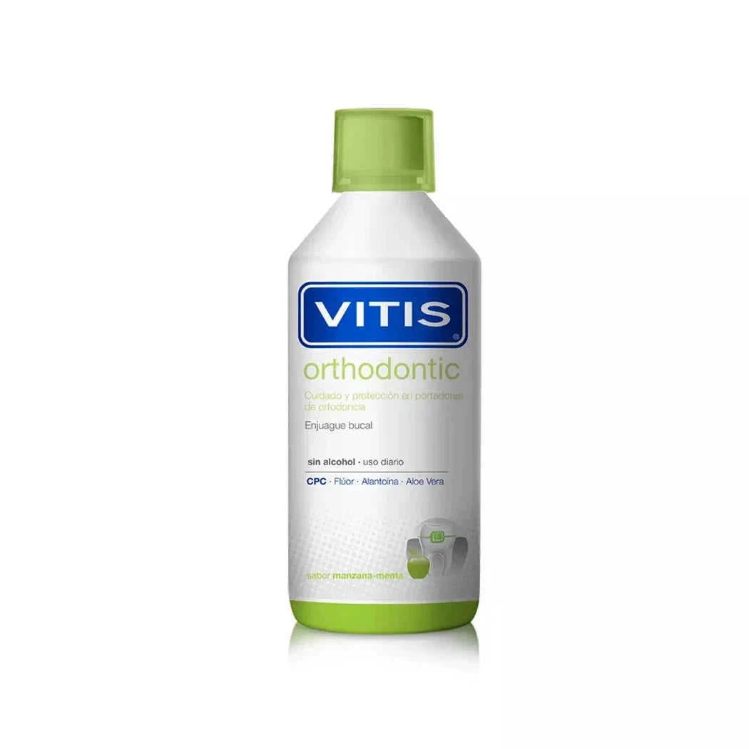Enjuage bucal Vitis orthodontic sabor "manzana menta" x 500 ml ( dentaid). Farmex-Sermecoop 