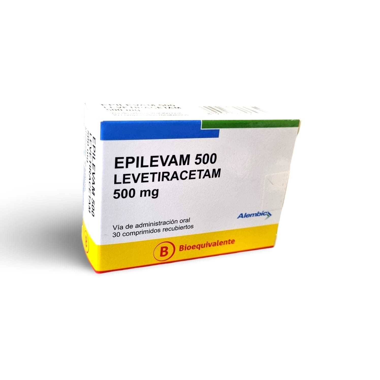 Epilevam 500 mg x 30 comprimidos recubiertos alembic 