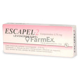Escapel 0,75 mg x 2 comprimidos.