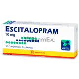 Escitalopram 10 mg x 30 comprimidos.