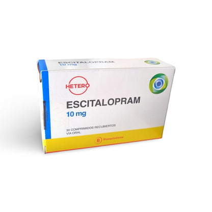 Escitalopram 10 mg x 30 Comprimidos Recubiertos "Ley Cenabast" Farmex-Pluxee-Persistente 