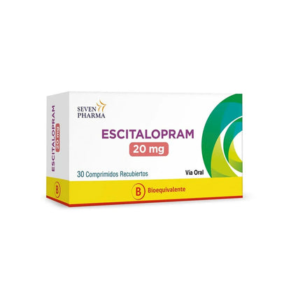 Escitalopram 20 mg x 30 comprimidos "Ley Cenabast" SEVEN PHARMA 