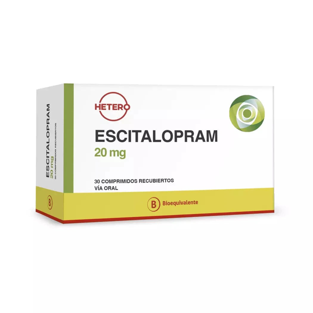 Escitalopram 20Mg X 30 comprimidos HETERO 
