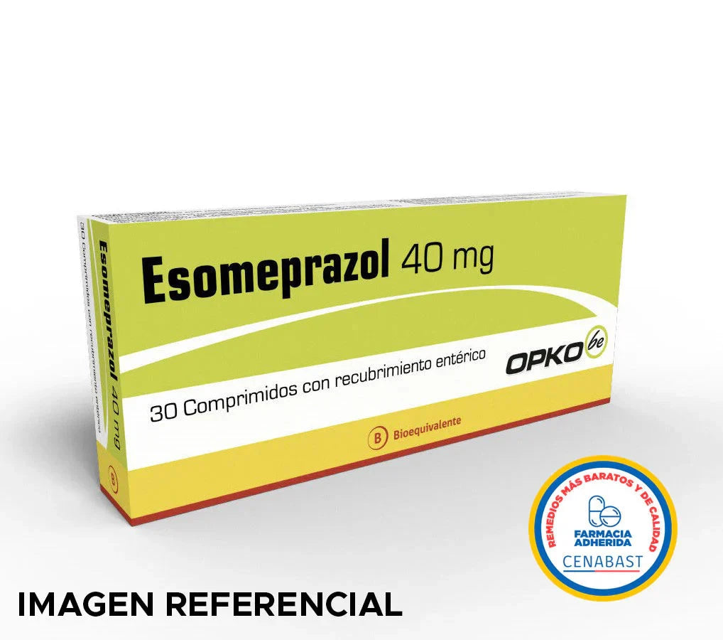 Esomeprazol 40mg x 30 Comprimidos con Recubrimiento enterico "Ley Cenabast" Farmex-MiaHealth-Persistente 