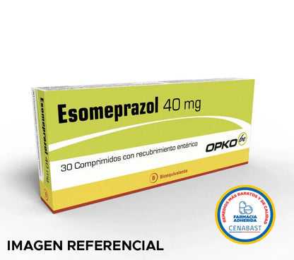 Esomeprazol 40mg x 30 Comprimidos con Recubrimiento enterico "Ley Cenabast" Farmex-MiaHealth-Persistente 