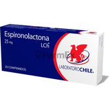 Espironolactona 25 mg x 20 comprimidos.