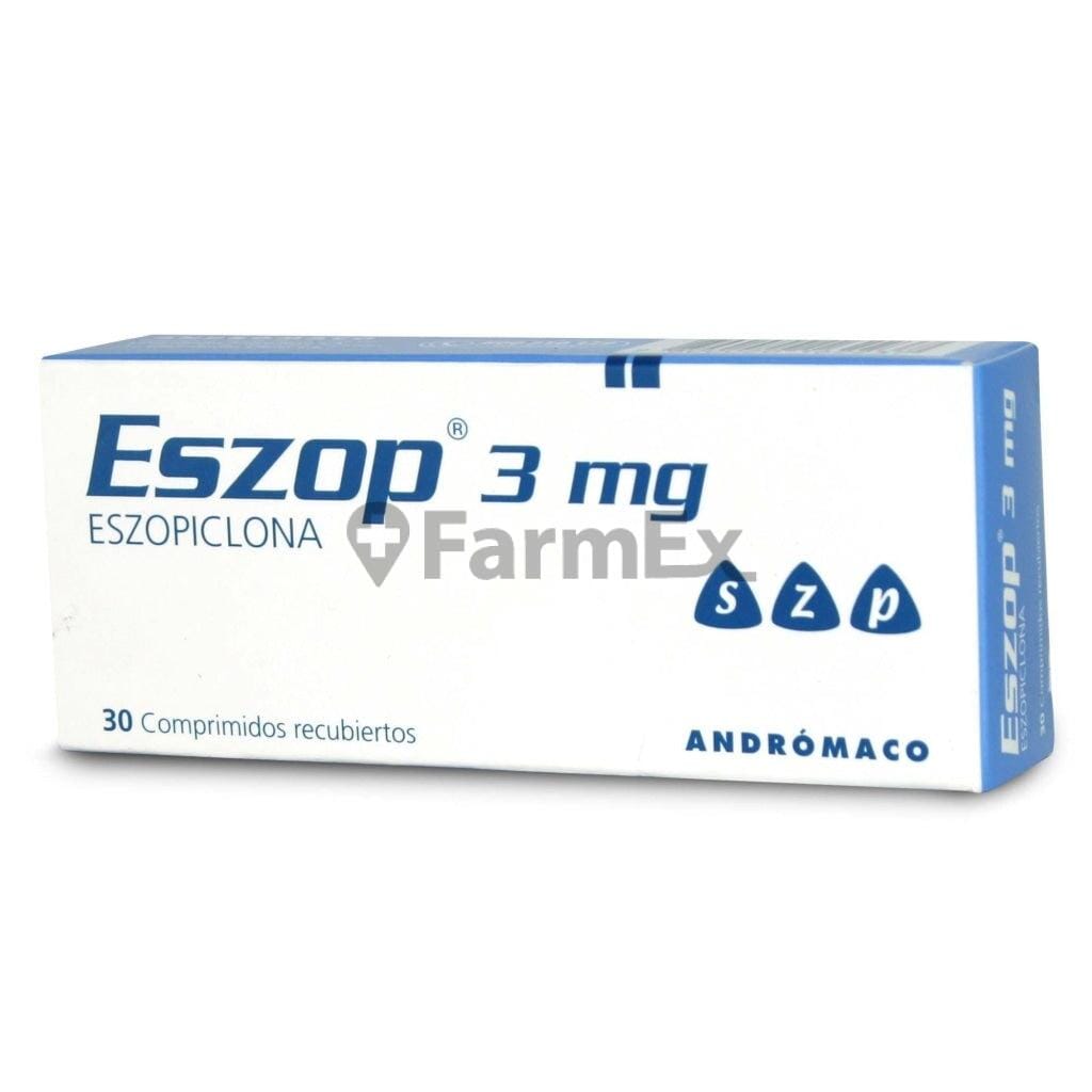Eszop 3 mg x 30 comprimidos Farmex-Fonasa-Persistente 