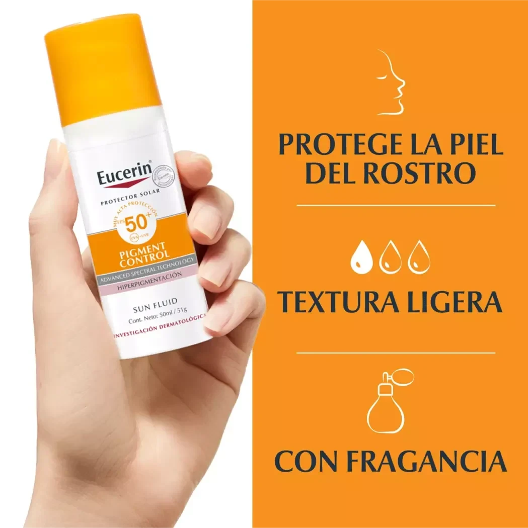 Eucerin Bloqueador Pigment Control Sun fluid 50 mL Farmex-Pluxee-Persistente 