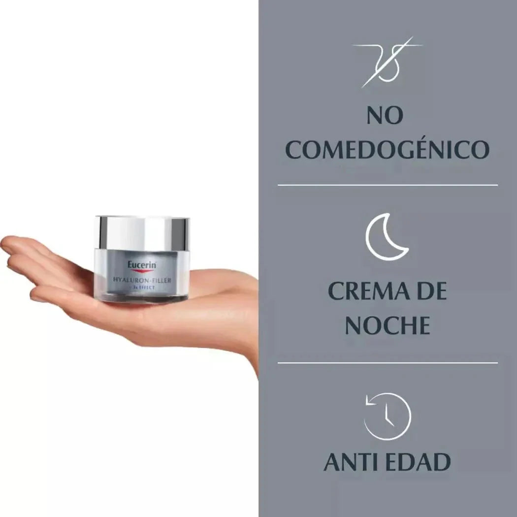 Eucerin Crema Facial Antiarrugas Hyaluron-Filler Noche 50ml Farmex-Pluxee-Persistente 