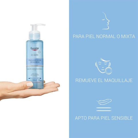 Eucerin DermatoCLEAN Gel Limpiador Facial Piel Normal/Mixta 200ml