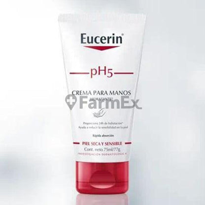 Eucerin pH 5 Crema Hidratante Para Manos x 75mL / 77g Farmex-Pluxee-Persistente 