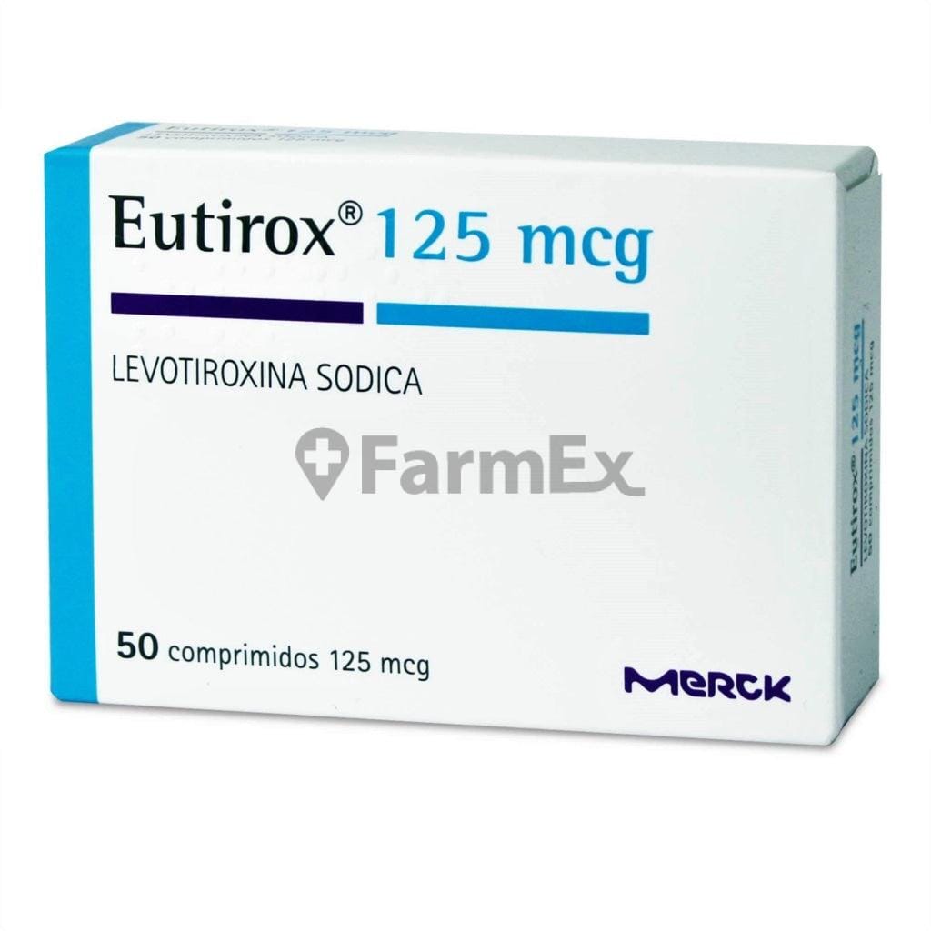 Eutirox 125 mcg x 50 comprimidos Farmex-Pluxee-Persistente 