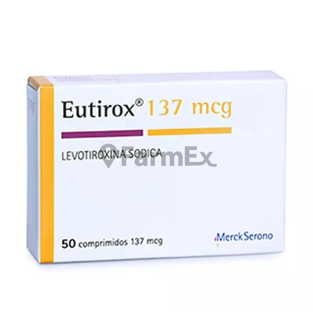 Eutirox 137 mg x 50 comprimidos Farmex-BanMedica-Persistente 