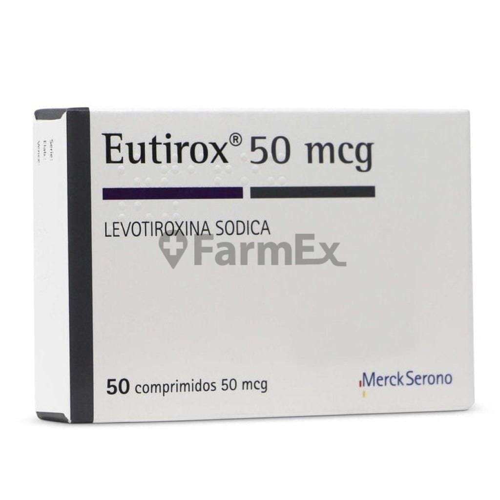 Eutirox 50 mcg x 50 comprimidos.