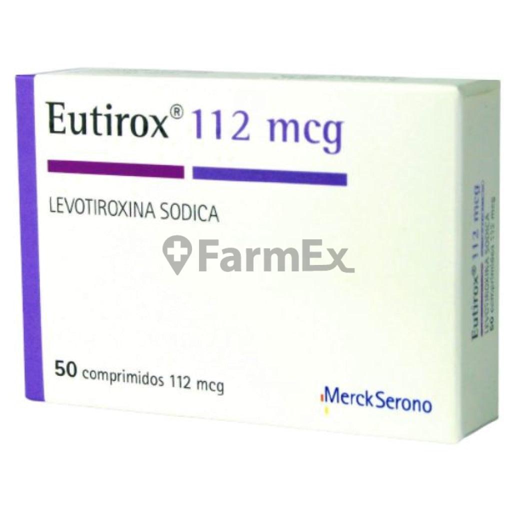 Eutirox 112 mcg x 50 comprimidos.