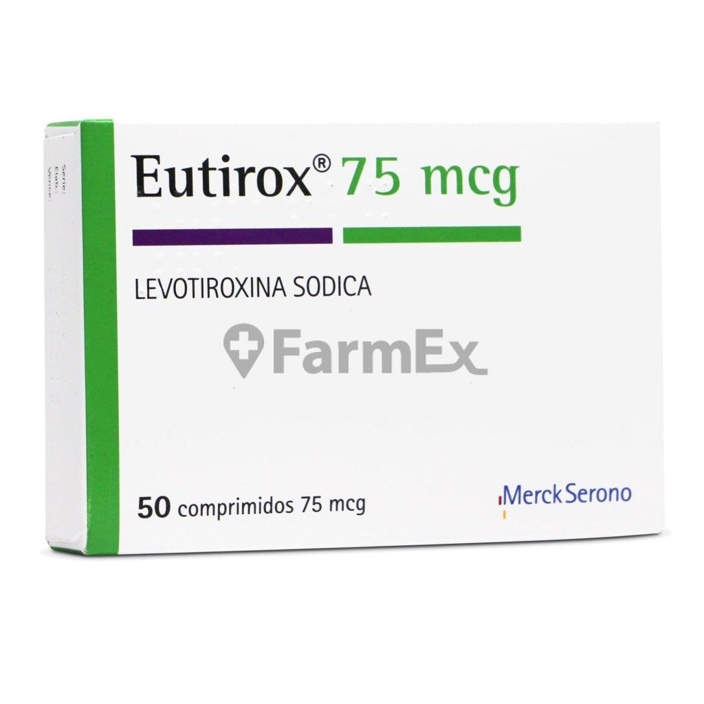 Eutirox 75 mcg x 50 Comprimidos.
