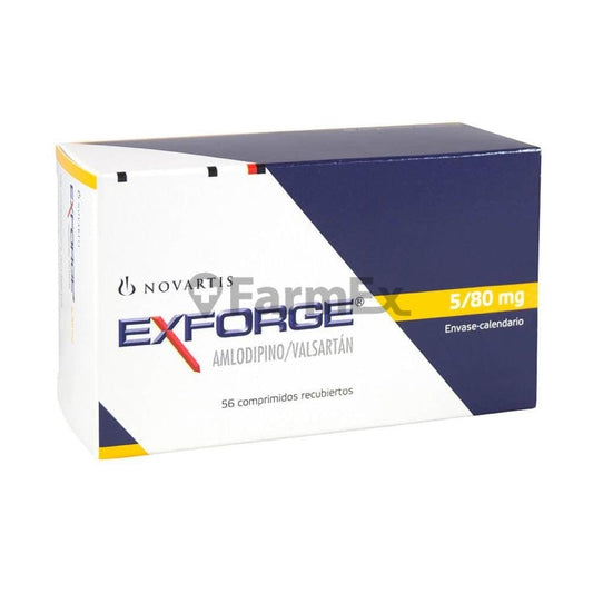 Exforge 5 / 80 mg x 56 comprimidos Farmex-VidaTres-Persistente 