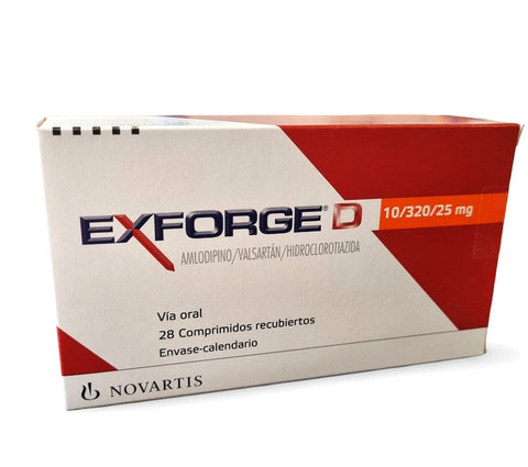 Exforge-D 10 / 320 / 25 mg x 28 comprimidos recubiertos