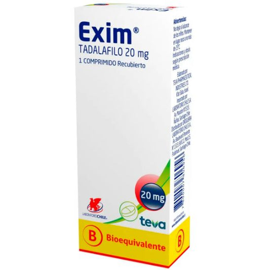 Exim 20 mg x 1 comprimido recubierto Farmex-Chile Salud-Persistente 