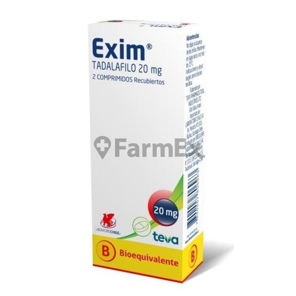 Exim 20 mg x 4 comprimidos Farmex-Fonasa-Persistente 