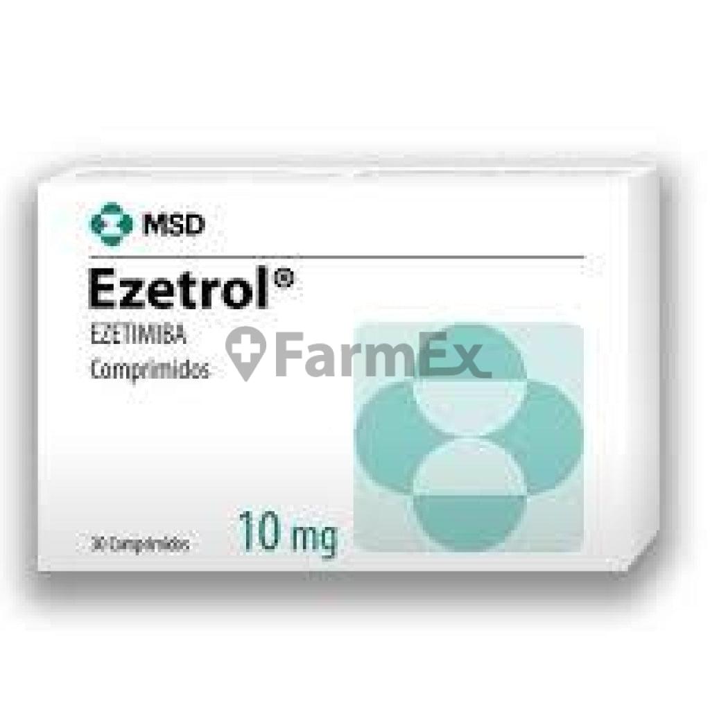 Ezetrol Ezetimiba 10 mg x 30 comprimidos.