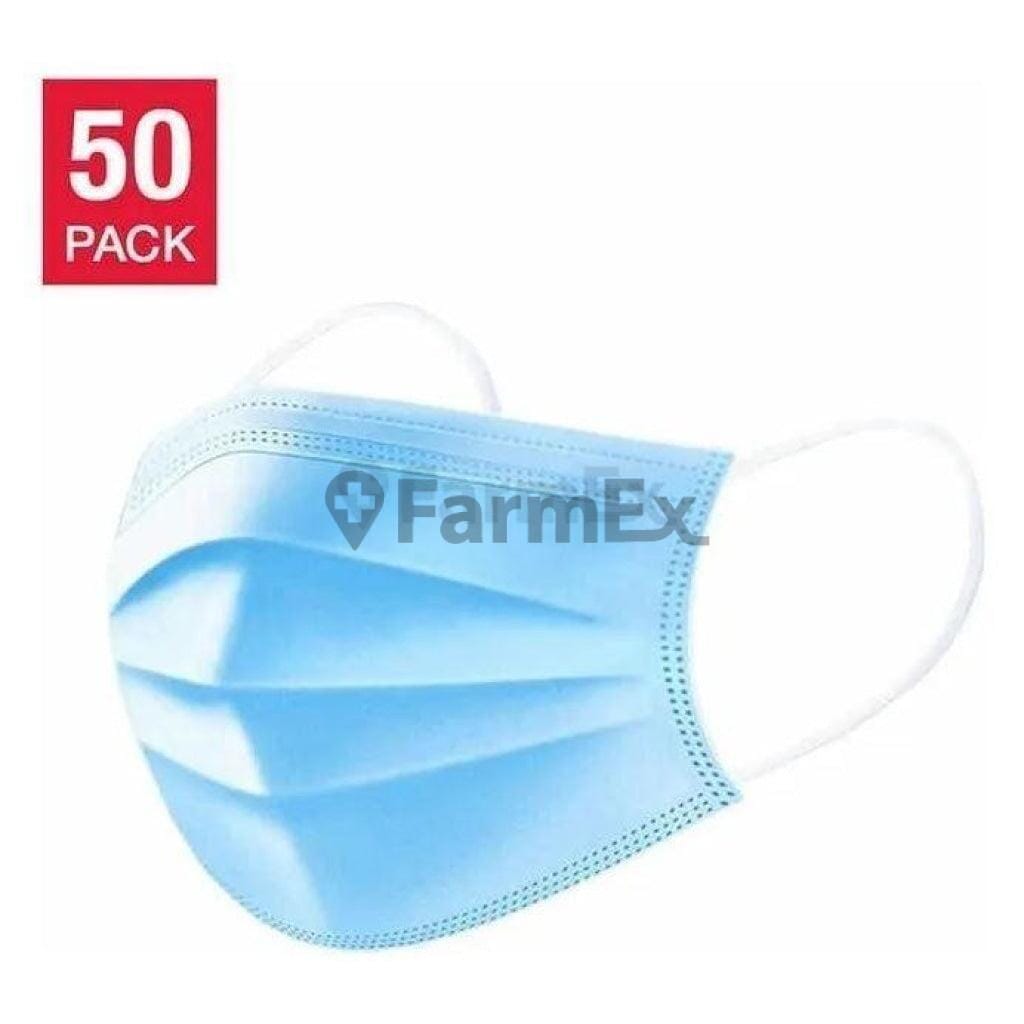 Face Mask Mascarillas desechables x 50 unidades Farmex-BanMedica-Persistente 