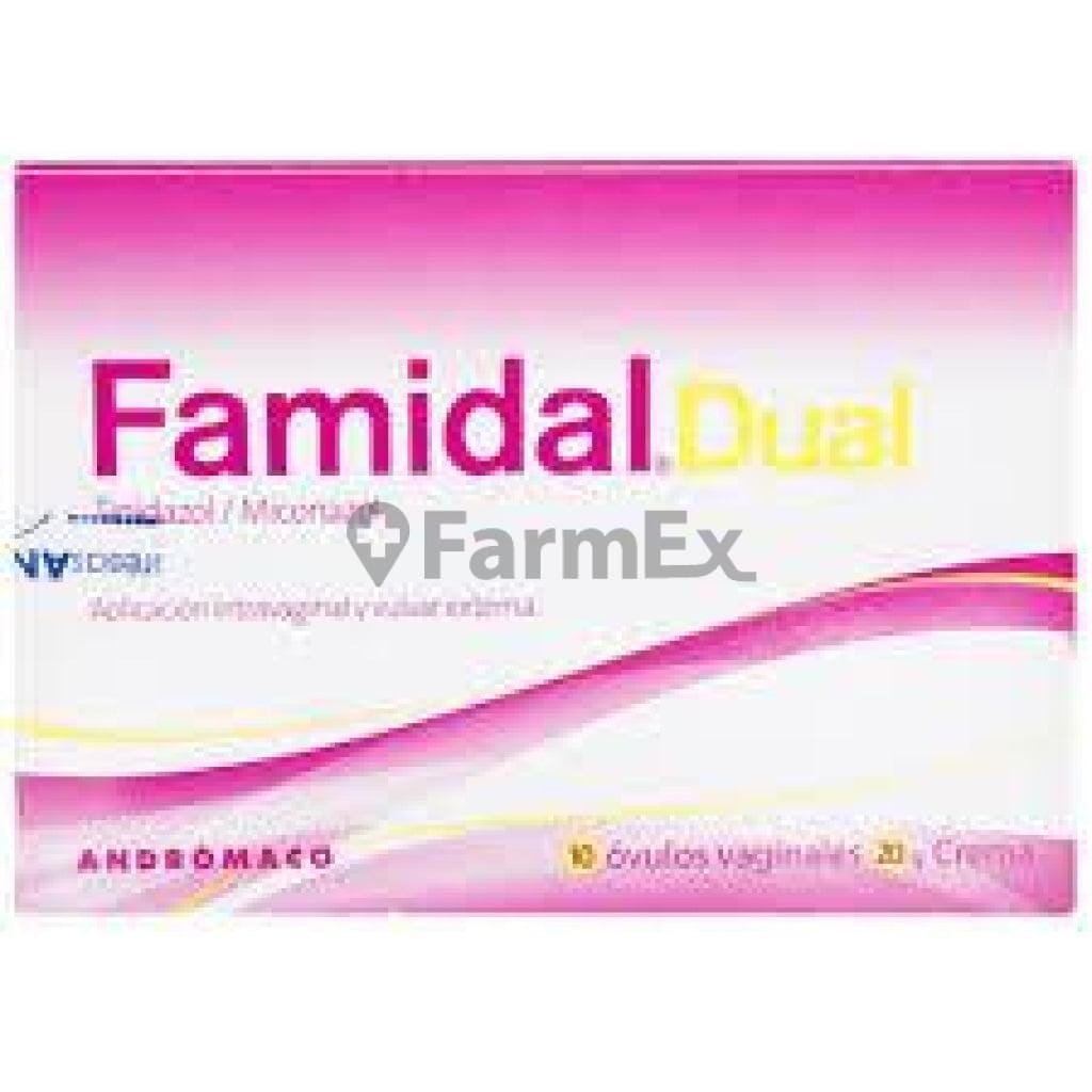 Famidal Duo (10 ovulos + 20 g crema) Farmex-VidaTres-Persistente 