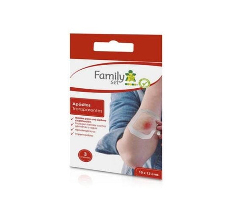 Family Set Aposito Transparente 10Cm X 12Cm X 3 Unid
