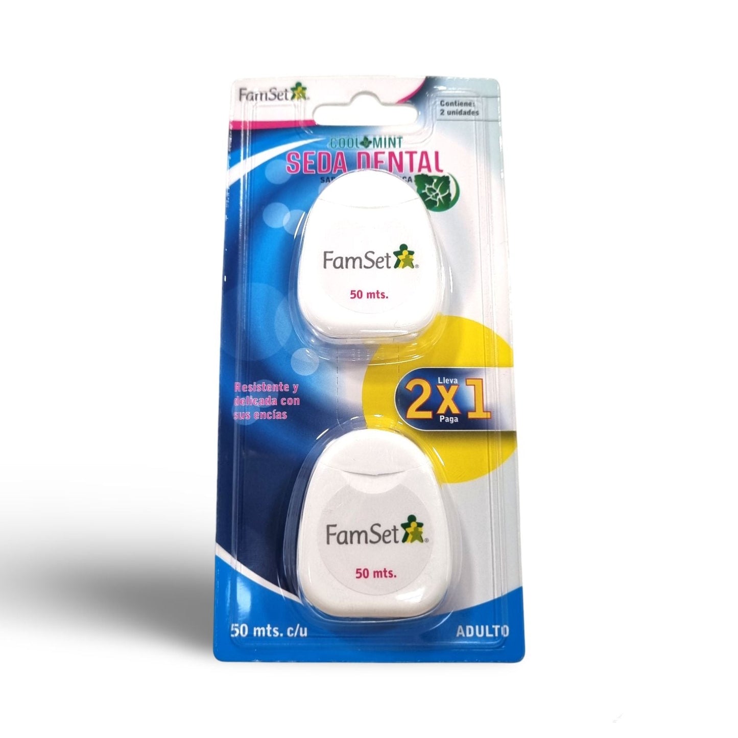 Family Set Hilo dental cool mint 2 x 1 x 50 mts c/u.