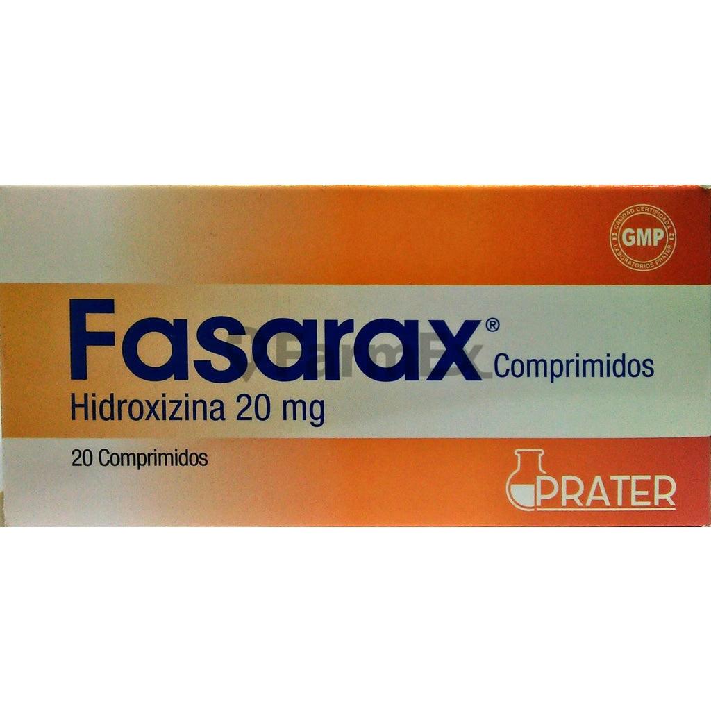 Fasarax 20 mg x 20 comprimidos.